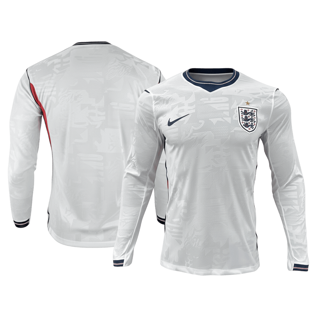 England Casa Manga comprida Camisa 2026 Branco