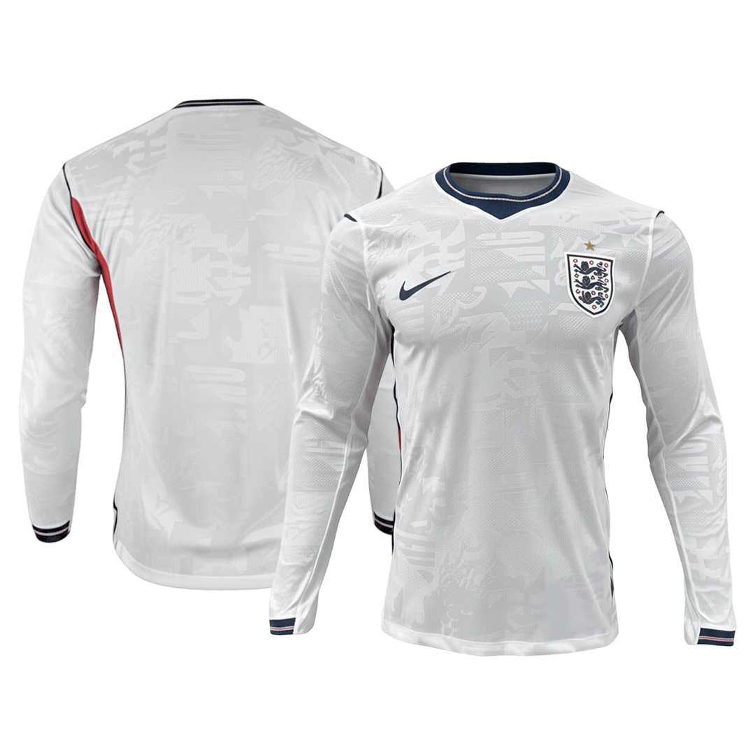 England Casa Manga comprida Camisa 2026 Branco
