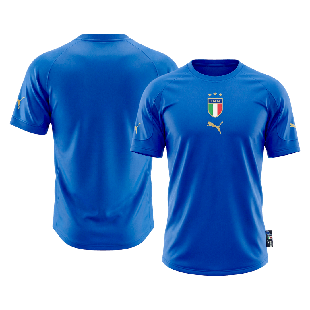 Retrô Italy Casa Camisa 2004 Azul