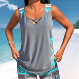 Márcia - Tankini s geometrickým vzorom