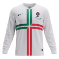 Retrô Portugal Fora Manga Longa Camisa 2012 Branco