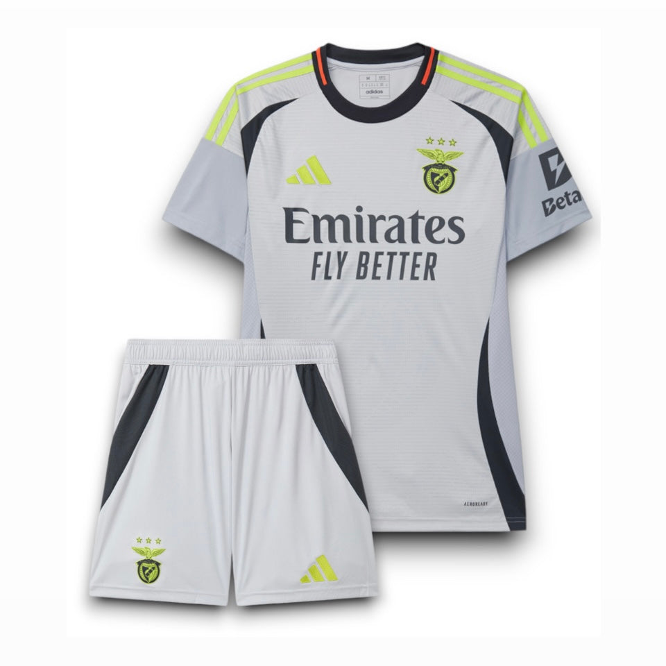 Conjunto infantil Tercera equipamento 24/25 cinza