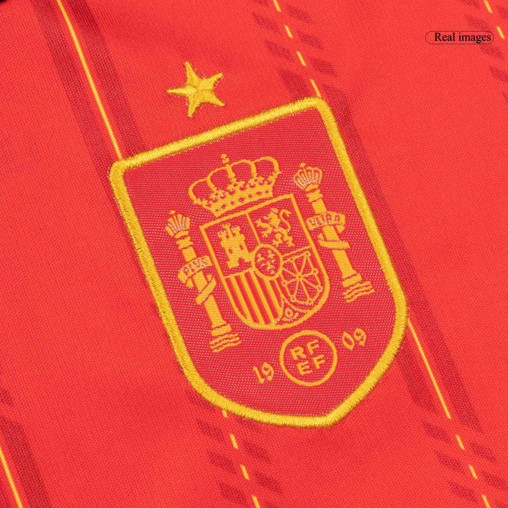 Spain Infantil Casa World Cup Futebol Camisa Conjunto (Camisa+Shorts+Meias) 2026 Vermelho
