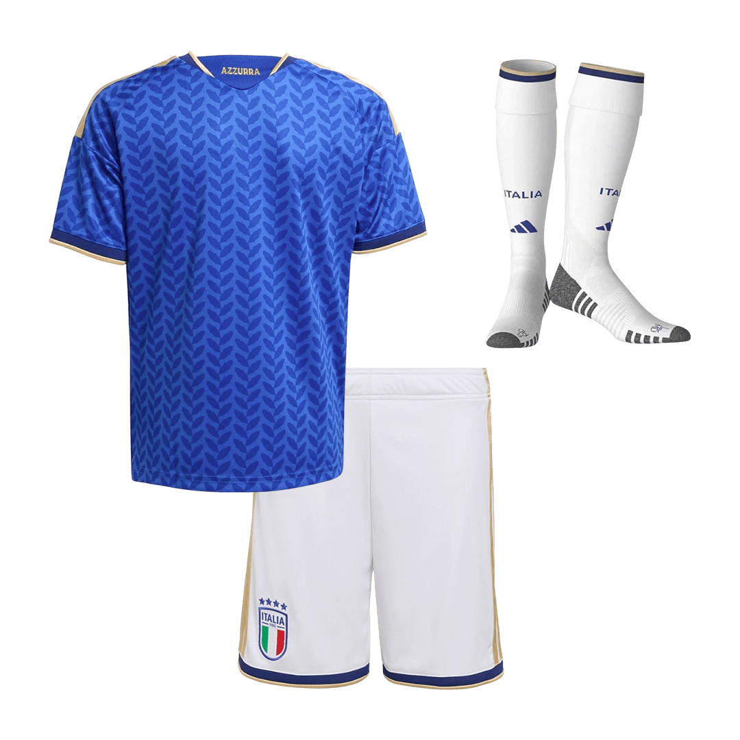 Italy Infantil Casa World Cup Futebol Camisa Conjunto (Camisa+Shorts+Meias) 25/26 Azul