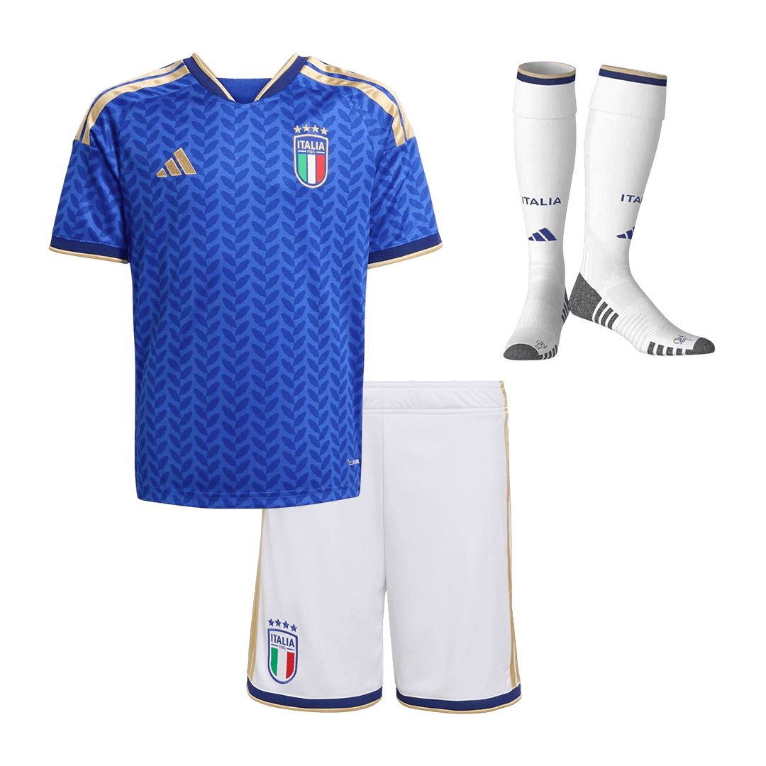 Italy Infantil Casa World Cup Futebol Camisa Conjunto (Camisa+Shorts+Meias) 25/26 Azul