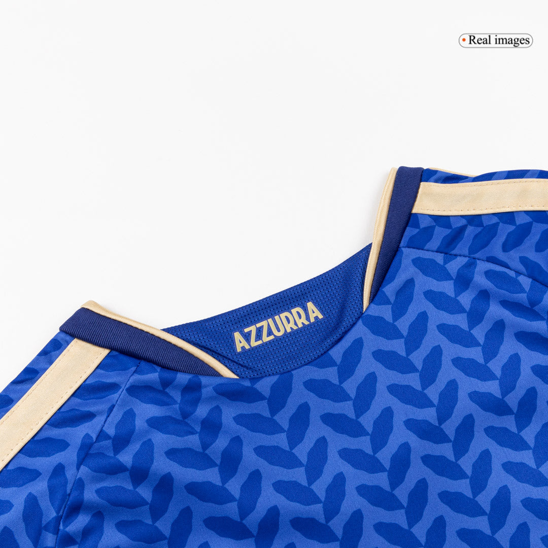Italy Infantil Casa World Cup Futebol Camisa Conjunto (Camisa+Shorts+Meias) 25/26 Azul