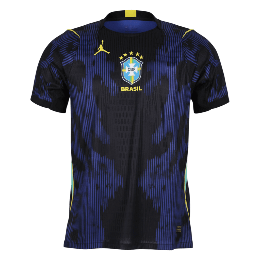 Versão do Jogador Brazil Fora World Cup Futebol Camisas 2026 Marinha