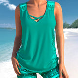 Márcia - Tankini s geometrickým vzorom