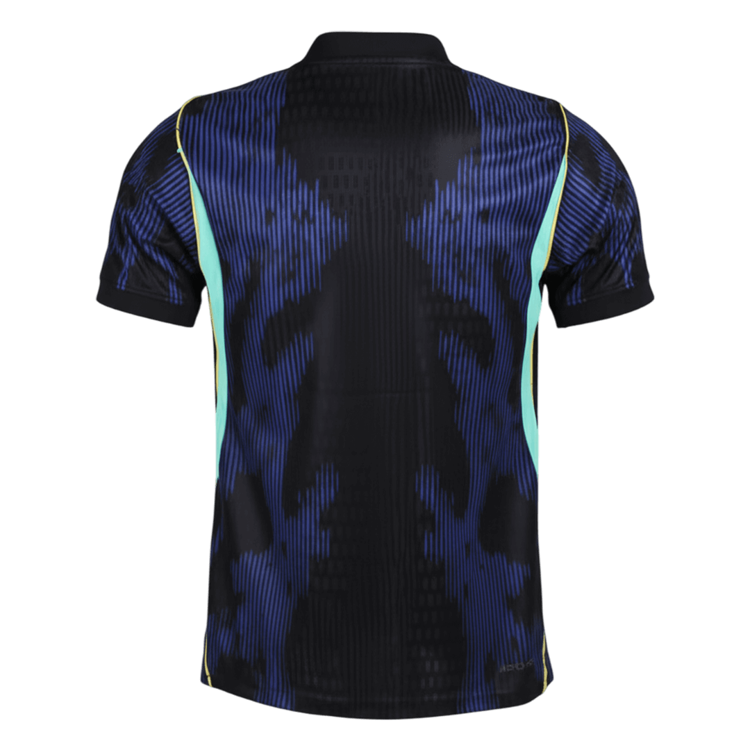 Versão do Jogador Brazil Fora World Cup Futebol Camisas 2026 Marinha