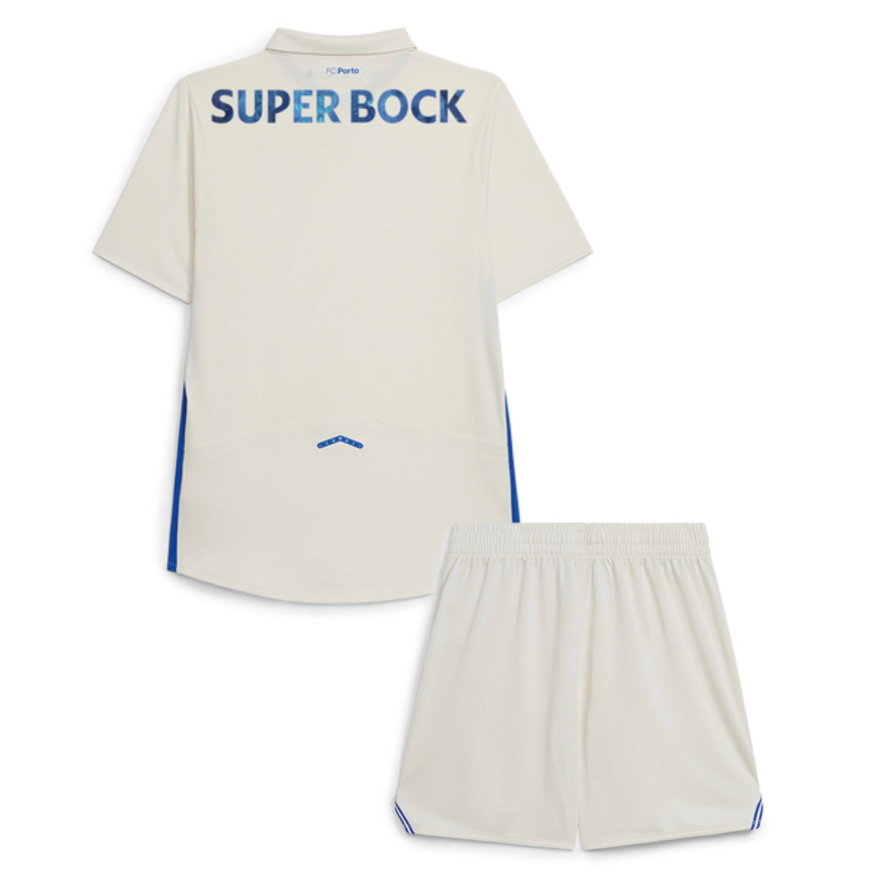 Conjunto infantil Visitante branco 25/26