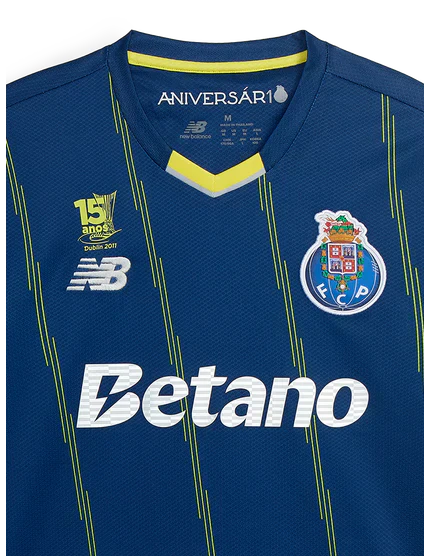 Camisola quarto equipamento 25/26 azul – COM BADGE CELEBRAÇÃO LIGA EUROPA DUBLIN
