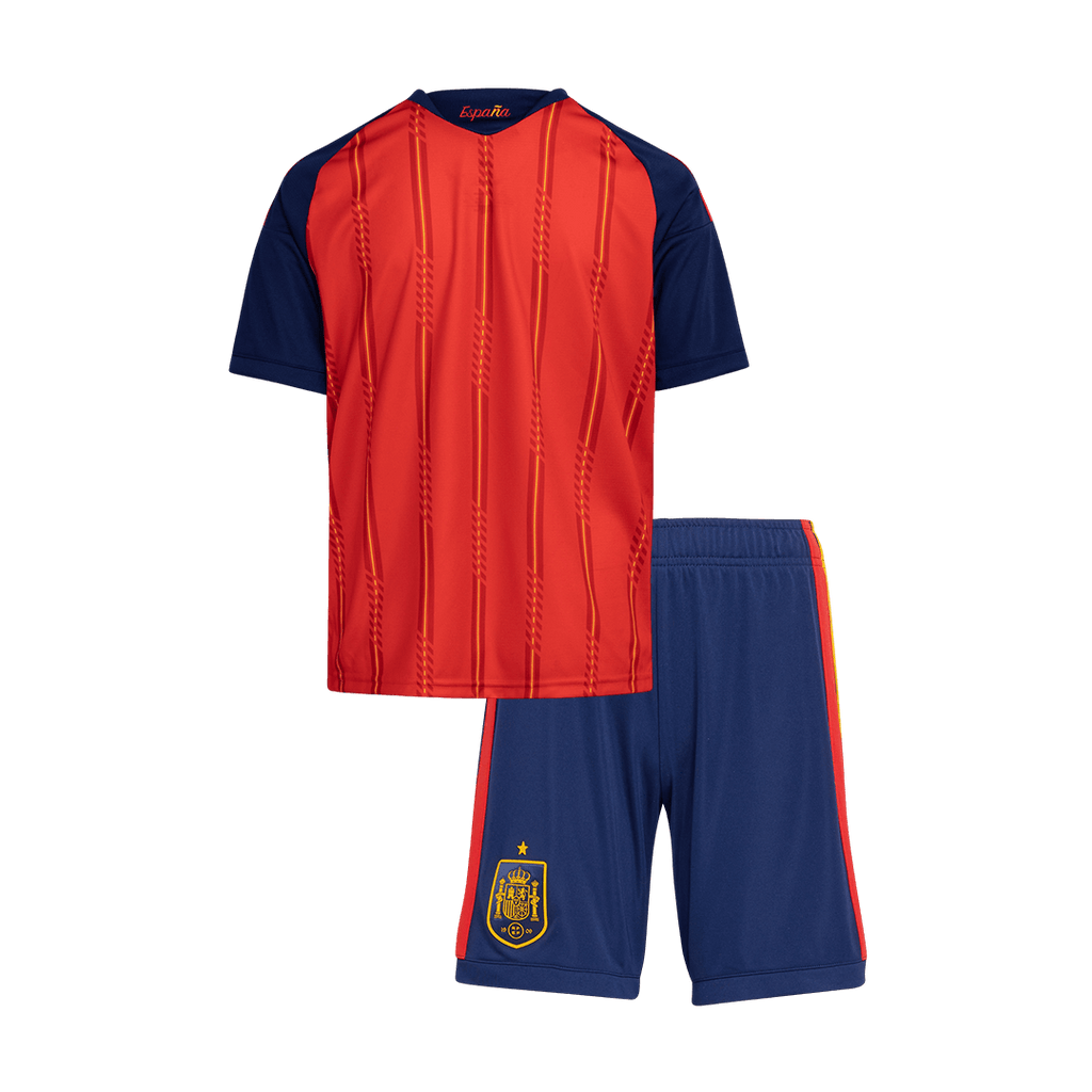 Spain Infantil Casa World Cup Futebol Camisa Conjunto (Camisa+Shorts) 2026 Vermelho