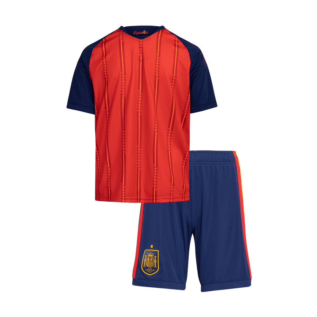 Spain Infantil Casa World Cup Futebol Camisa Conjunto (Camisa+Shorts) 2026 Vermelho