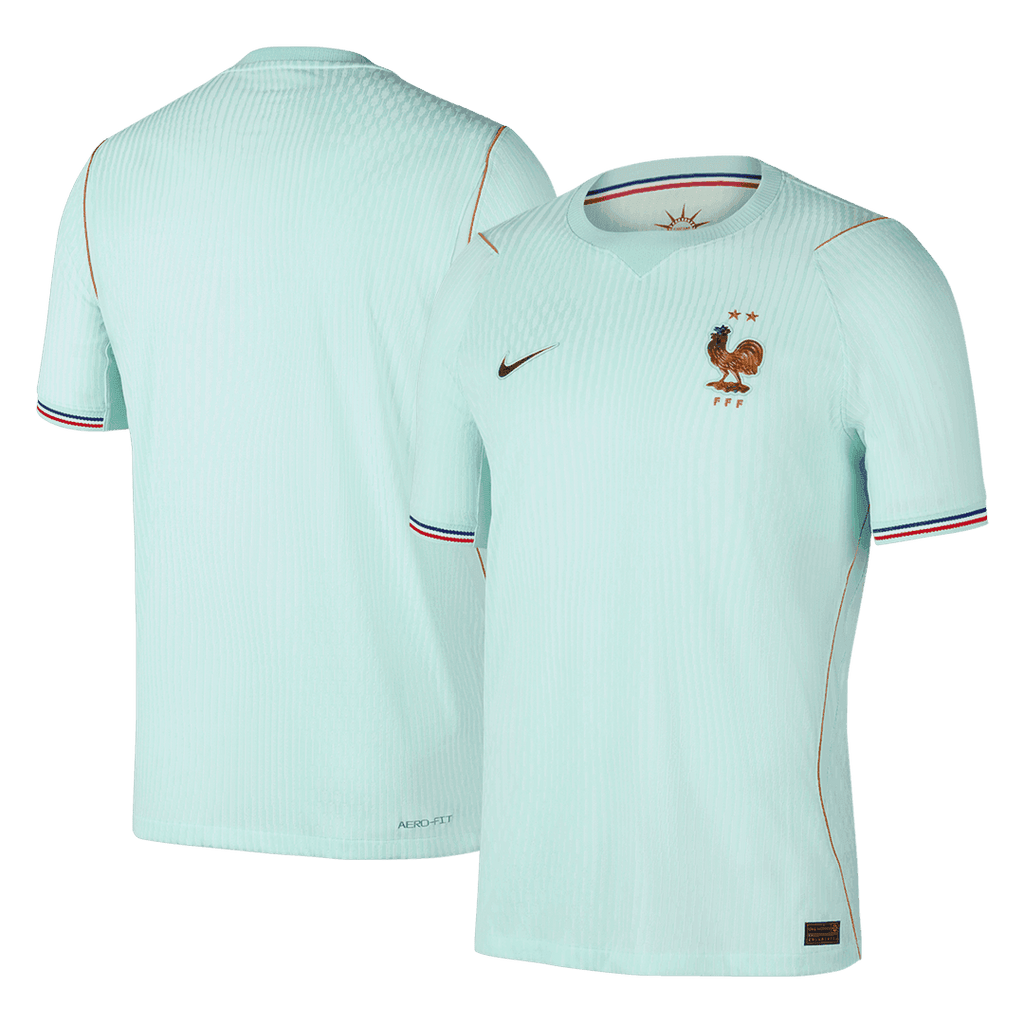 Versão do Jogador France Fora World Cup Futebol Camisas 2026 Verde