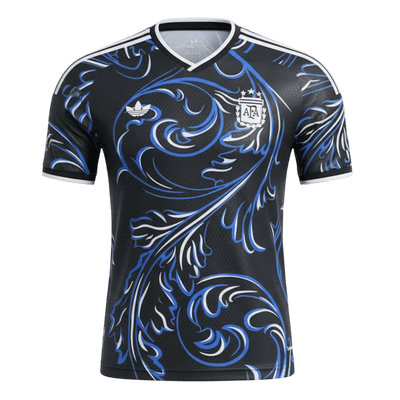 Versão do Jogador Argentina Fora World Cup Futebol Camisas 2026 Preto