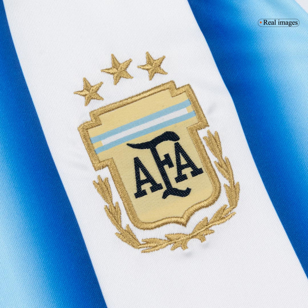 Argentina Infantil Casa World Cup Futebol Camisa Conjunto (Camisa+Shorts+Meias) 25/26