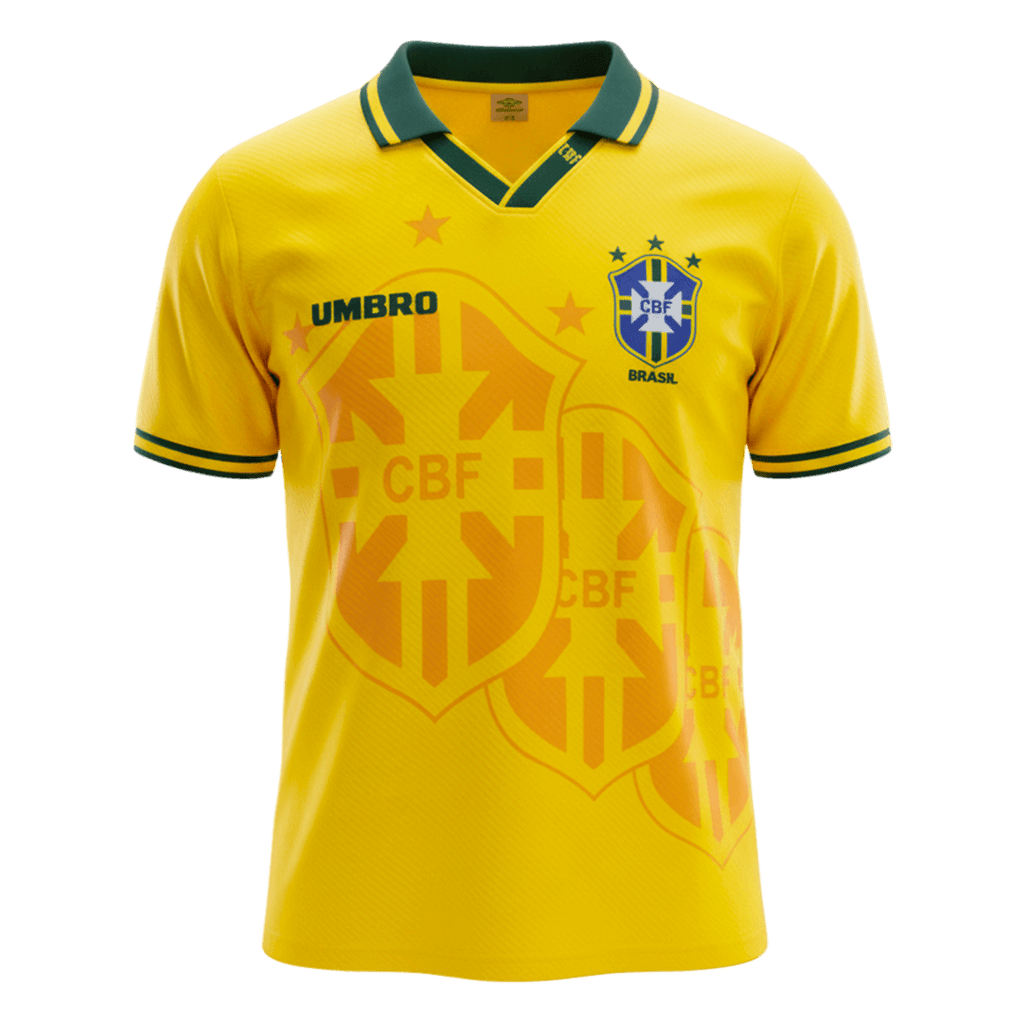 Retrô Brazil Casa Camisa 1994 Amarelo