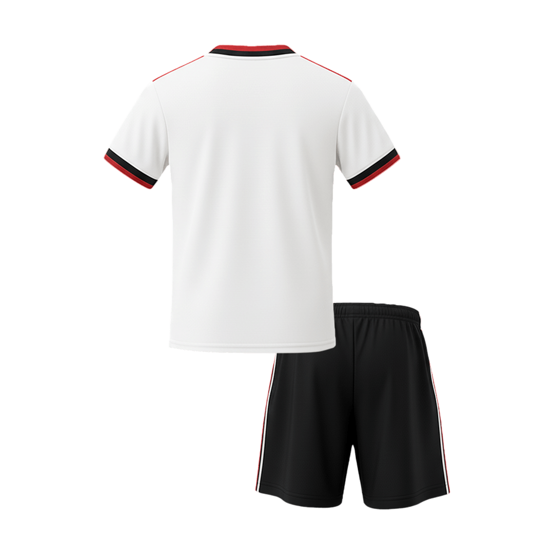 Mexico Infantil Fora World Cup Futebol Camisa Conjunto (Camisa+Shorts) 2026 Branco