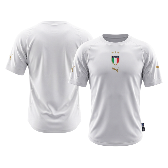 Retrô Italy Fora Camisa 2004 Branco