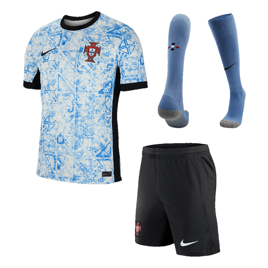 Portugal Fora Personalizado Completo Kit Futebol