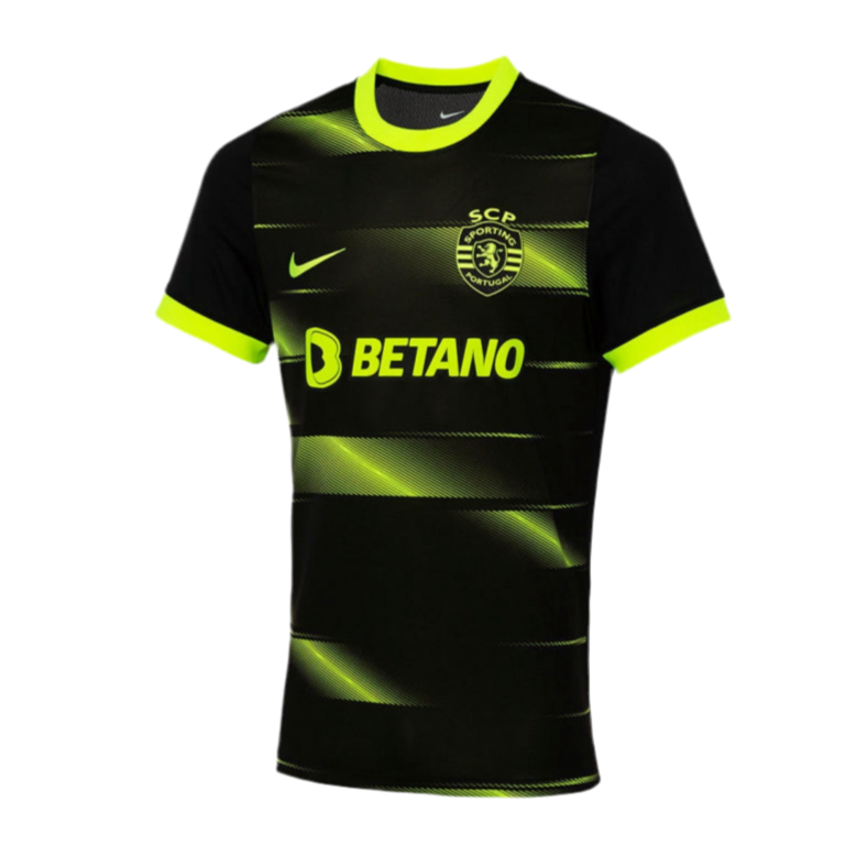 Camisola Visitante 22/23 Preta e Verde retrô