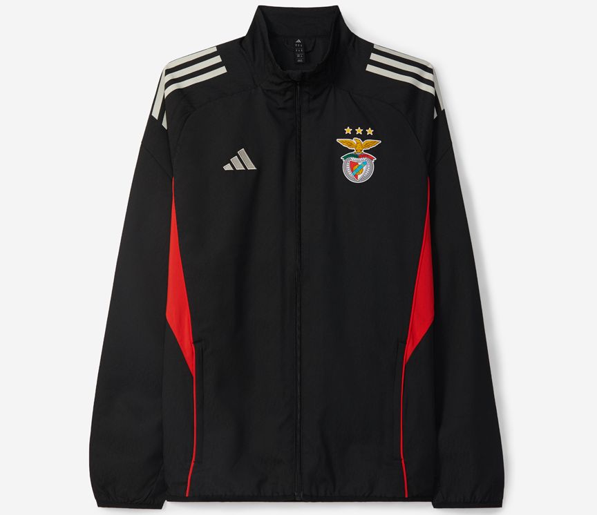Casaco preto e vermelho 25/26 fecho completo