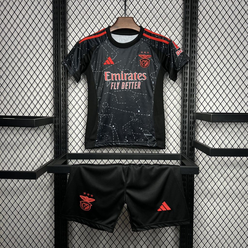 Conjunto infantil Visitante 24/25 preto