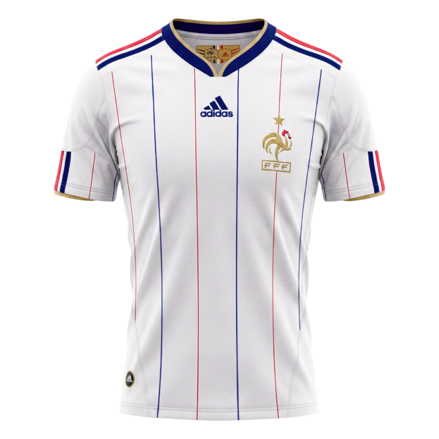Retrô France Fora Camisa 2010 Branco