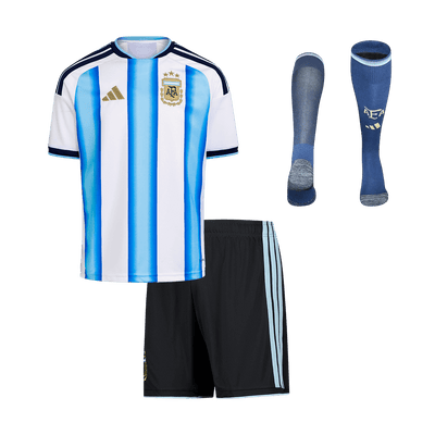 Argentina Infantil Casa World Cup Futebol Camisa Conjunto (Camisa+Shorts+Meias) 25/26