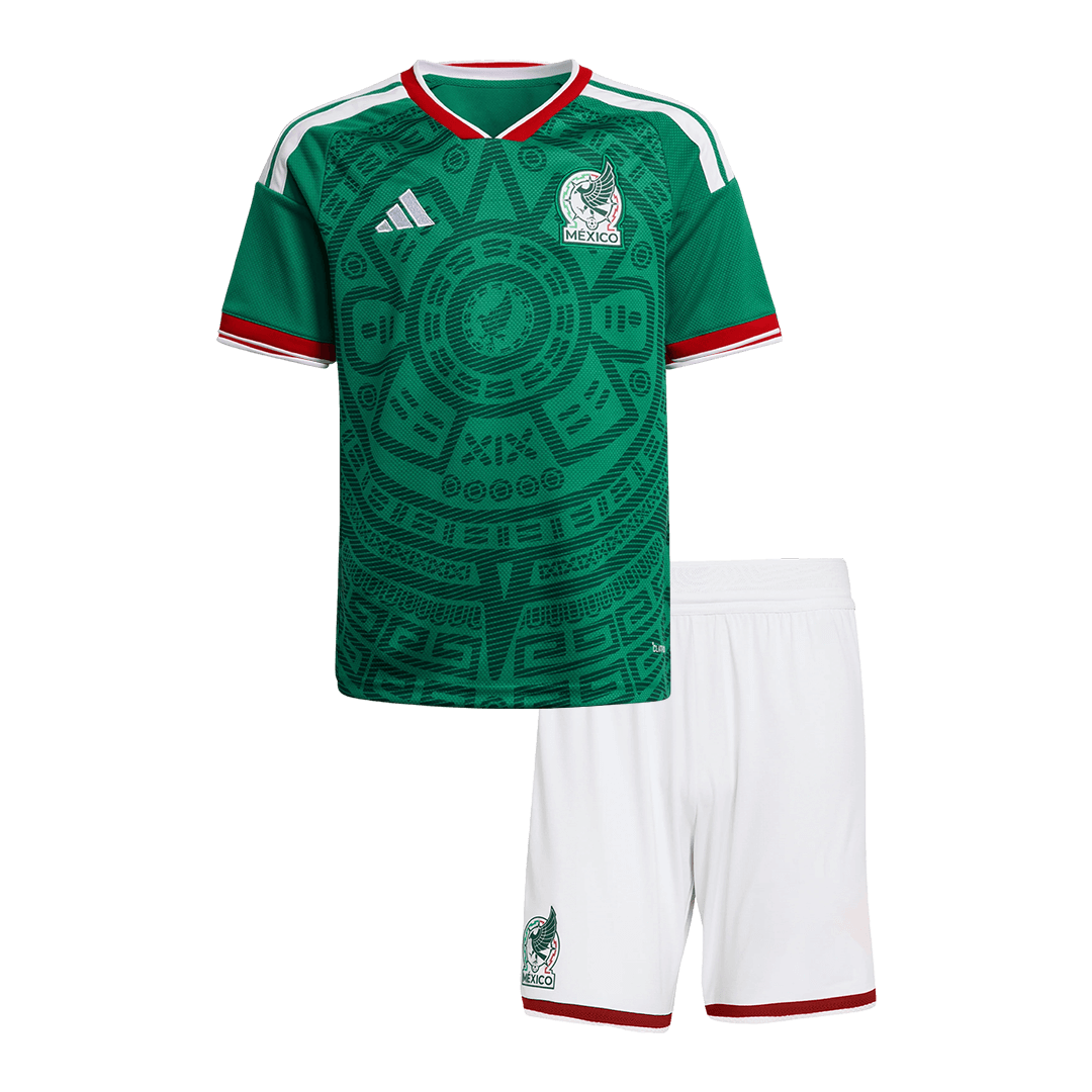 Mexico Infantil Casa Futebol Camisa Conjunto (Camisa+Shorts) 25/26 Verde