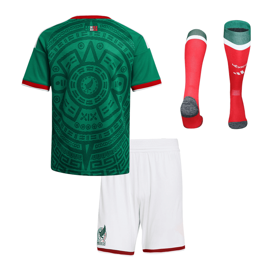 Mexico Infantil Casa Futebol Camisa Conjunto (Camisa+Shorts+Meias) 25/26 Verde