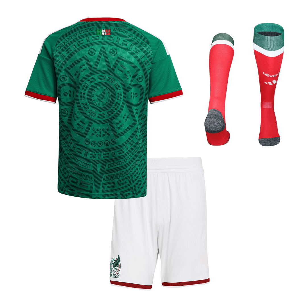 Mexico Infantil Casa Futebol Camisa Conjunto (Camisa+Shorts+Meias) 25/26 Verde