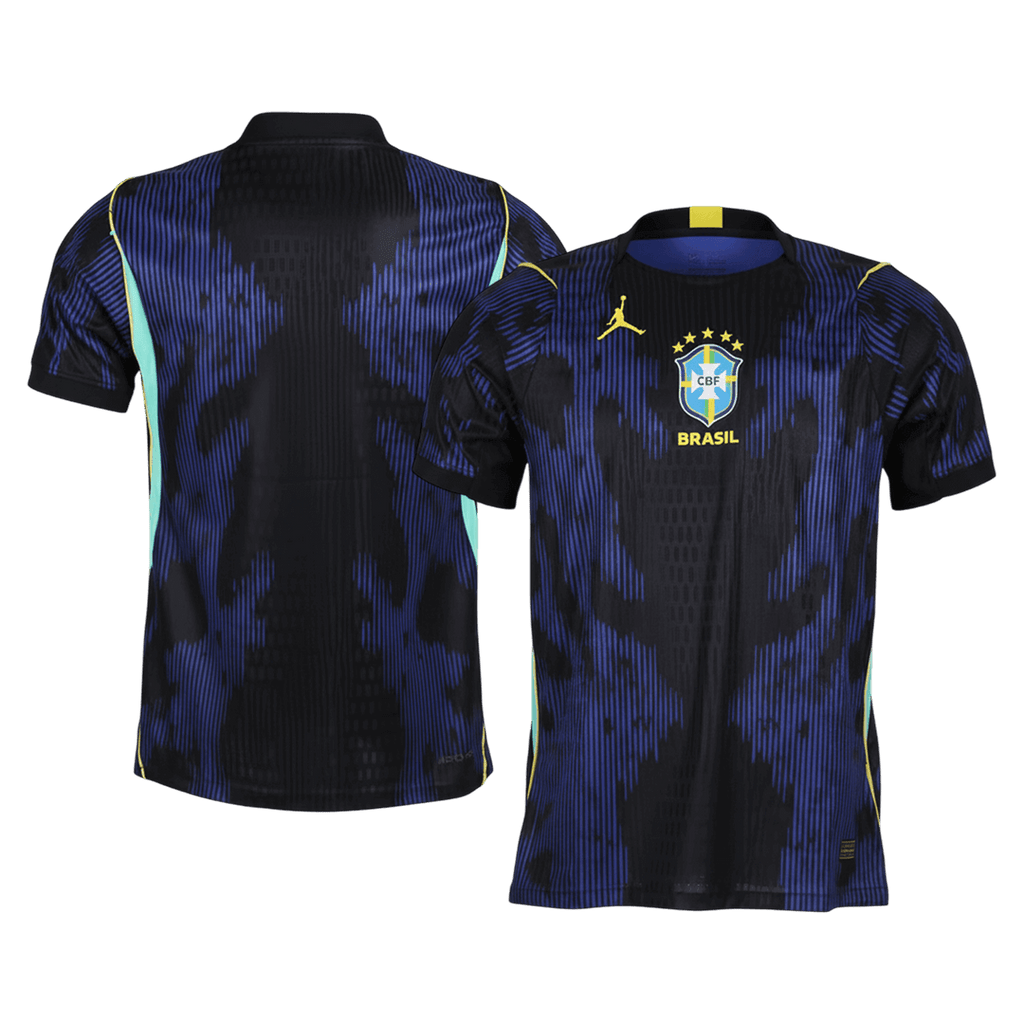 Versão do Jogador Brazil Fora World Cup Futebol Camisas 2026 Marinha