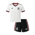 Mexico Infantil Fora World Cup Futebol Camisa Conjunto (Camisa+Shorts) 2026 Branco