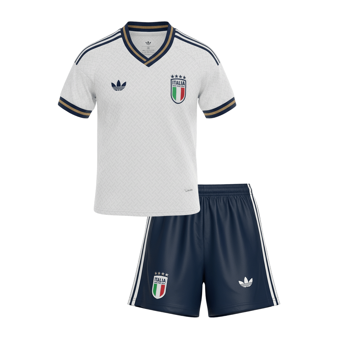 Italy Infantil Fora World Cup Futebol Camisa Conjunto (Camisa+Shorts) 2026 Branco