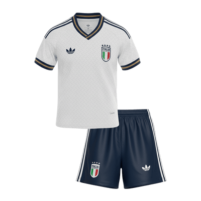 Italy Infantil Fora World Cup Futebol Camisa Conjunto (Camisa+Shorts) 2026 Branco