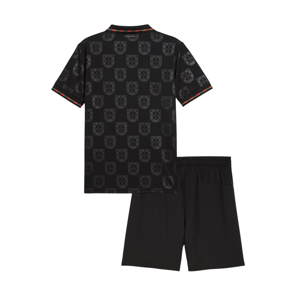 Portugal Infantil World Cup Futebol Camisa Conjunto (Camisa+Shorts) 2026 Preto