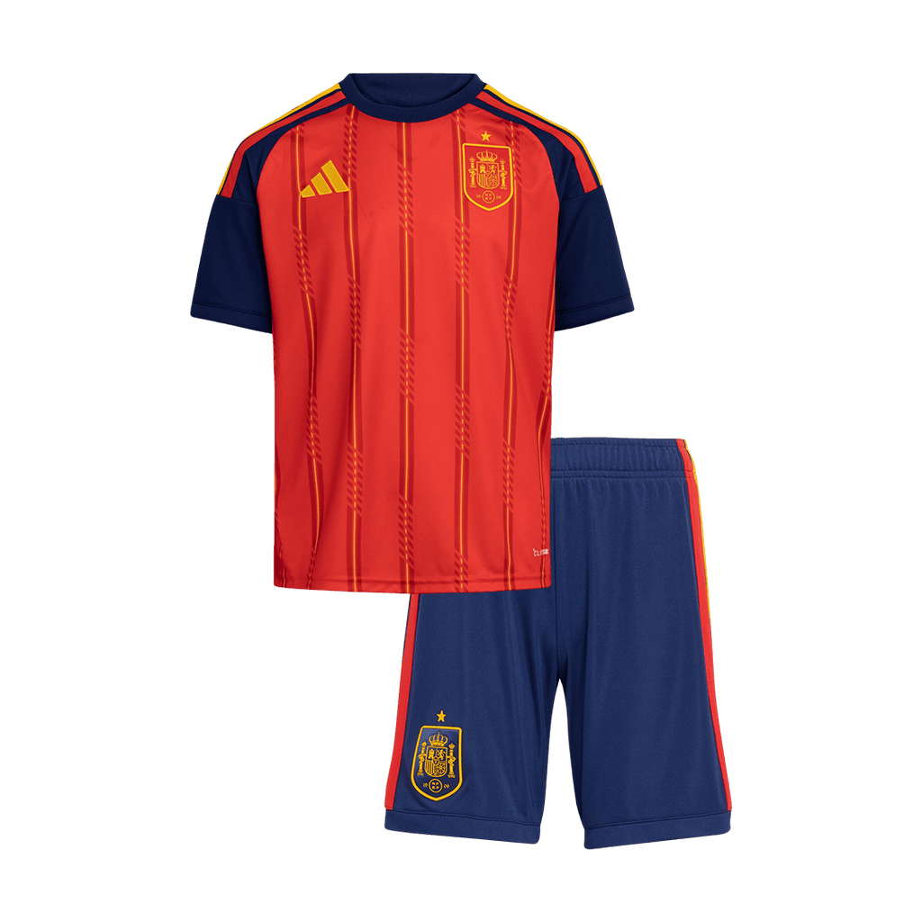 Spain Infantil Casa World Cup Futebol Camisa Conjunto (Camisa+Shorts) 2026 Vermelho
