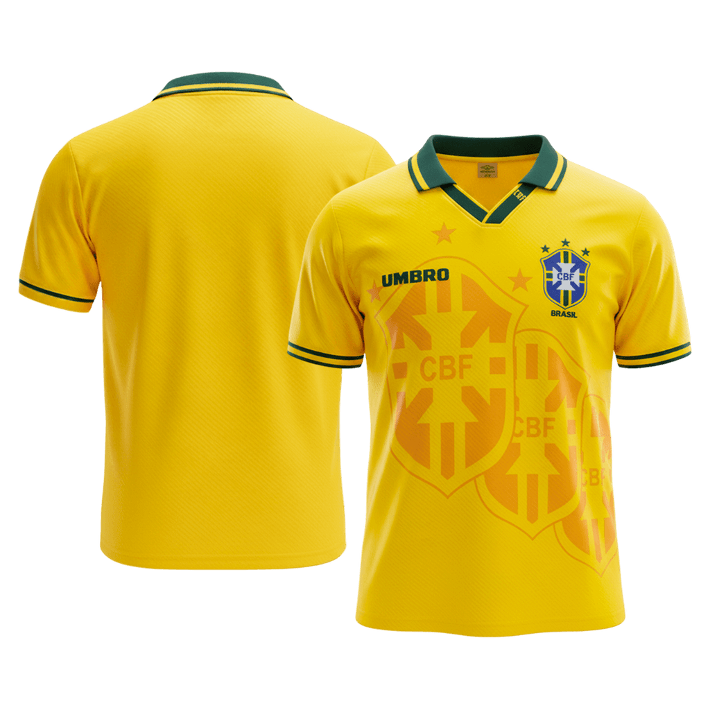 Retrô Brazil Casa Camisa 1994 Amarelo