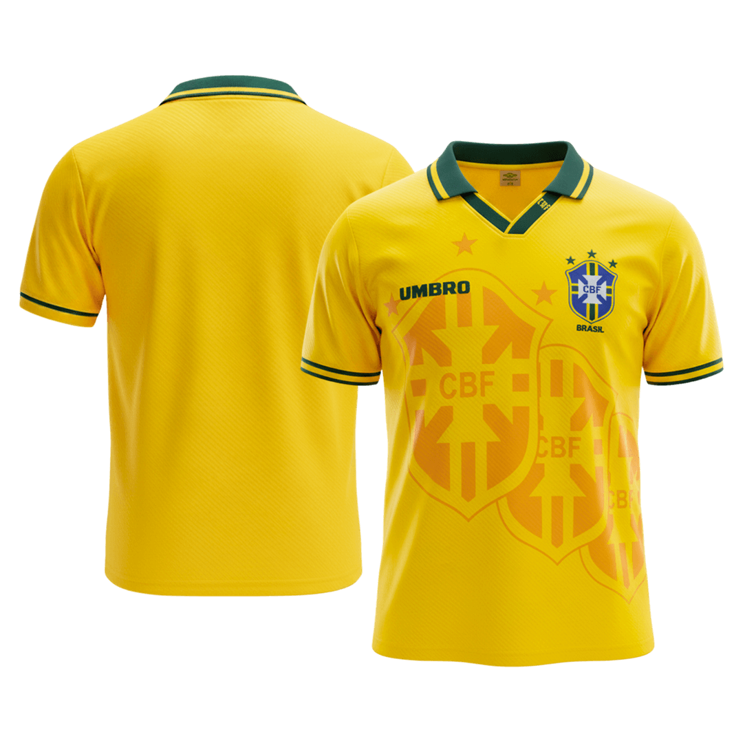 Retrô Brazil Casa Camisa 1994 Amarelo