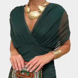 Ľuana - Elegantné šaty s výstrihom do V